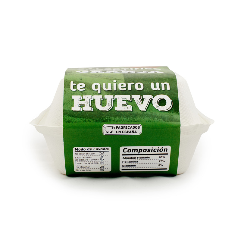 Calcetines en huevera Te quiero un huevo