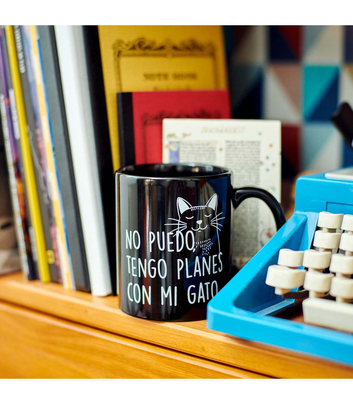 Taza con mensaje No puedo tengo planes con mi gato