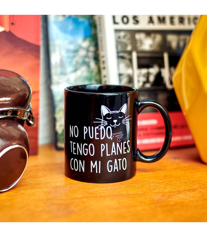 Taza con mensaje No puedo tengo planes con mi gato