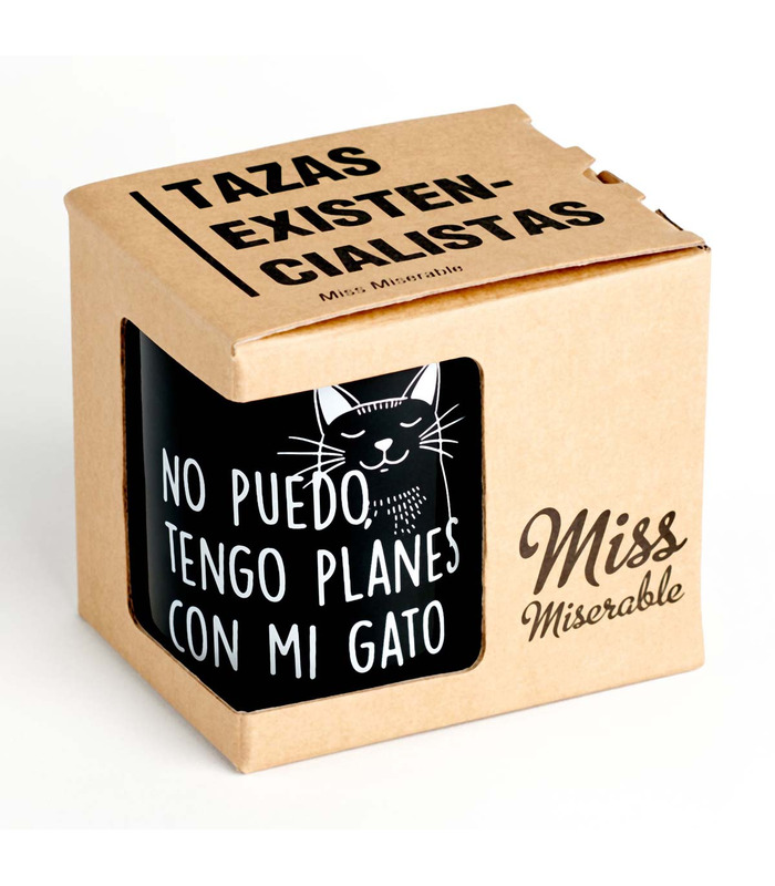 Taza con mensaje No puedo tengo planes con mi gato
