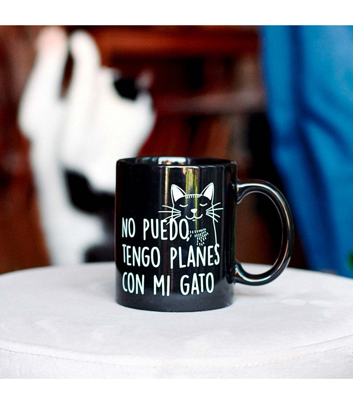 Taza con mensaje No puedo tengo planes con mi gato