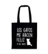 Tote bag Los gatos me hacen feliz tú no tanto