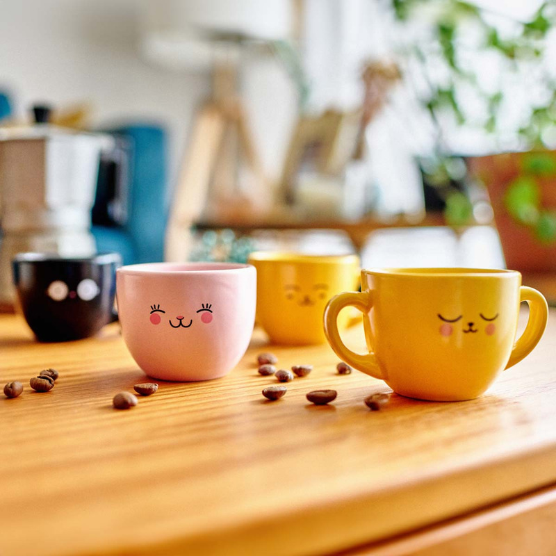 Cute espresso, juego de tazas de café