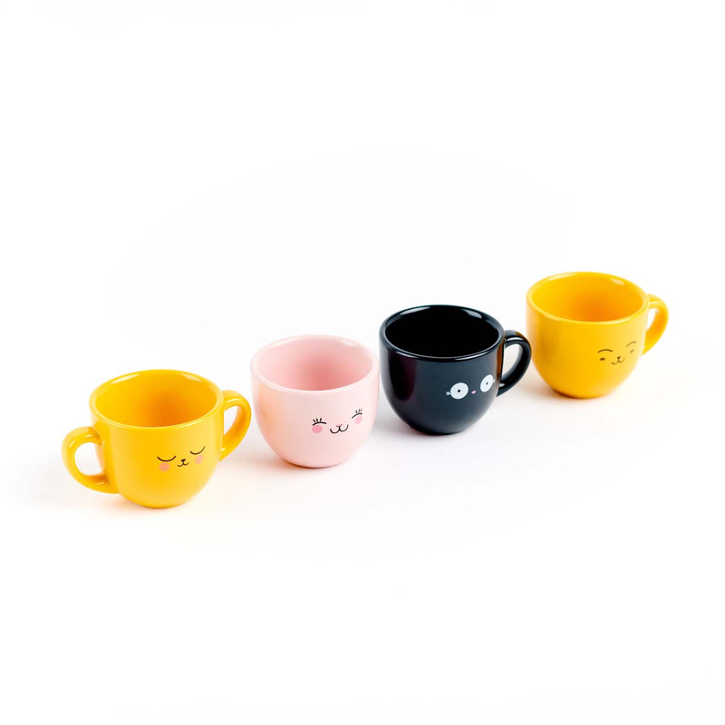 Cute espresso, juego de tazas de café