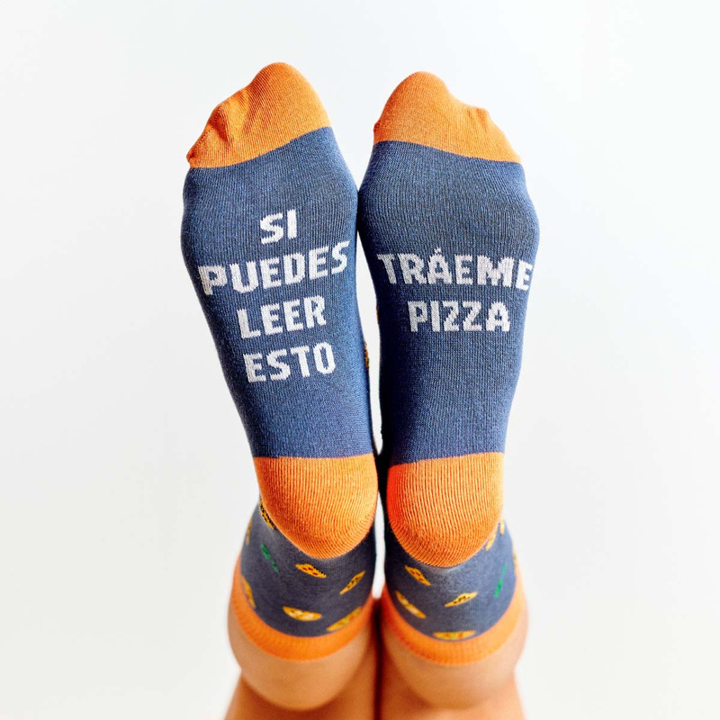 Calcetines Si puedes leer esto tráeme pizza