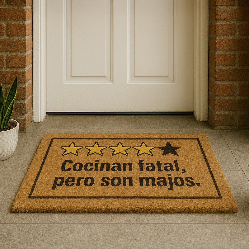 Felpudo original Cocinan fatal, pero son majos