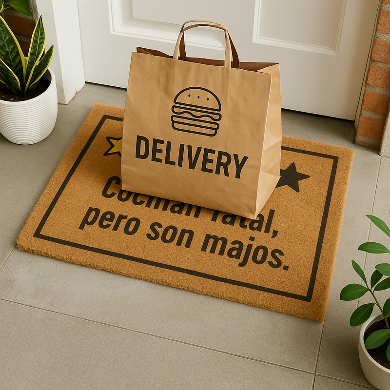 Felpudo original Cocinan fatal, pero son majos