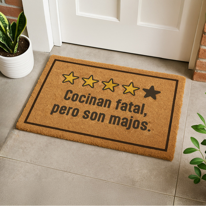 Felpudo original Cocinan fatal, pero son majos