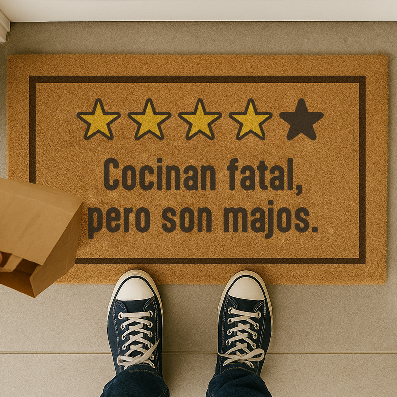 Felpudo original Cocinan fatal, pero son majos