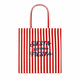 Tote bag de rayas con mensaje Siesta y después fiesta
