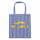 Tote bag de rayas con mensaje Vamos de cañas