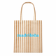 Tote bag de rayas con mensaje Madrileña
