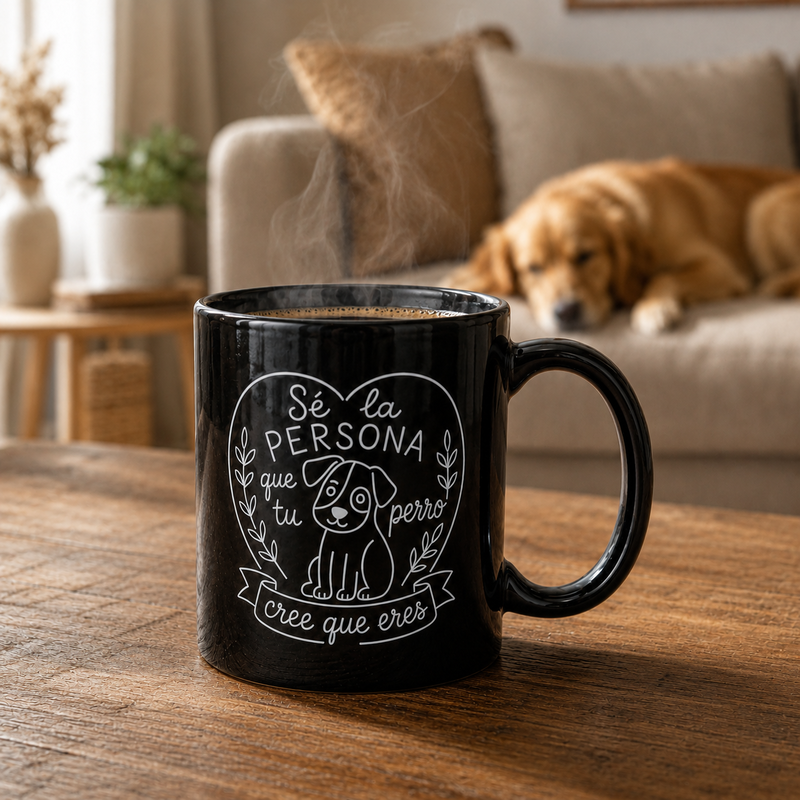 Taza Sé la persona que tu perro cree que eres