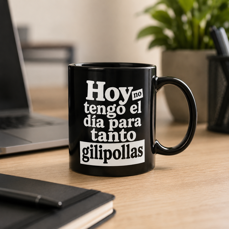 Taza No tengo el día para tanto gilipollas