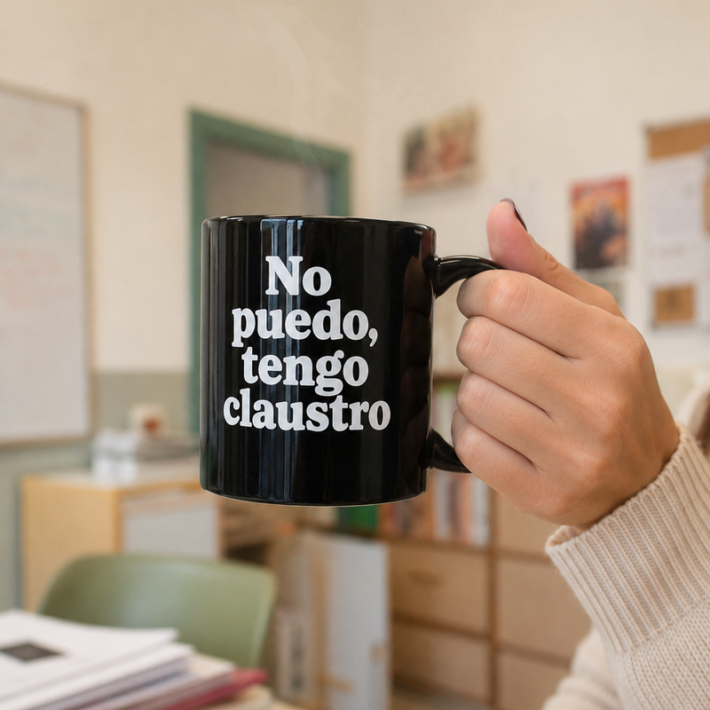 Taza No puedo, tengo claustro
