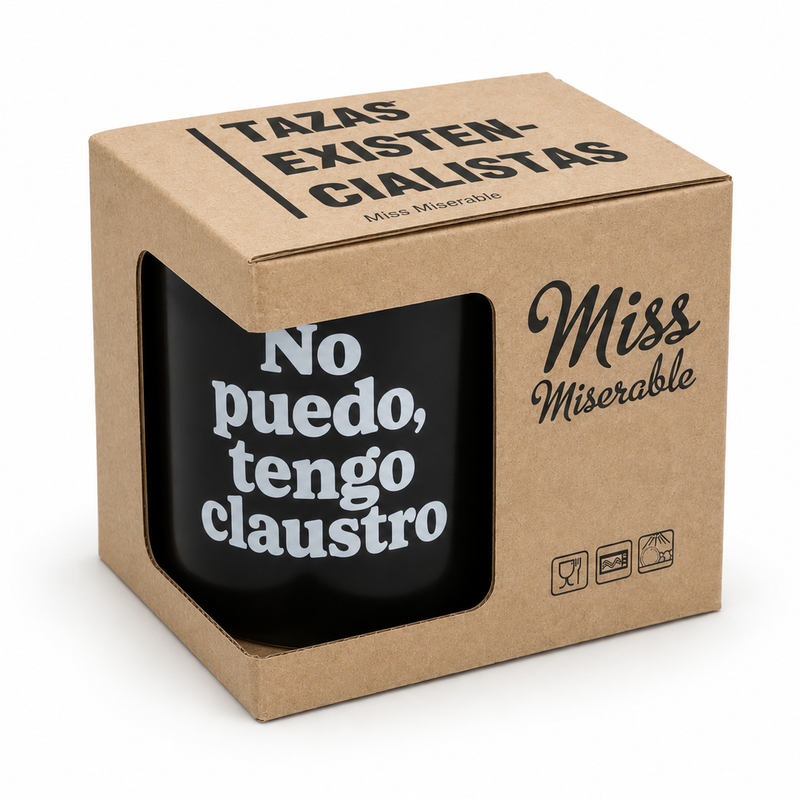 Taza No puedo, tengo claustro