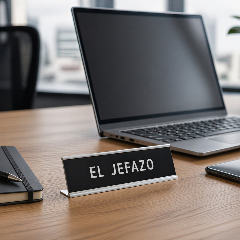 Placa de escritorio EL JEFAZO