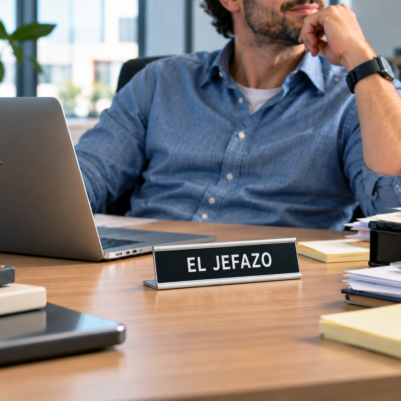 Placa de escritorio EL JEFAZO