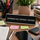 Placa de escritorio AUTÓNOMA (CEO, CONTABLE Y BECARIA)